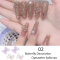 8pcs/bag Blue Pink Purple Resin Butterfly 3D Magic