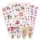 Autumn Style Sticker For Nail Watercolor Flower Maple Leaf Rose Tree Water Transfer Nail Applique