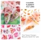Autumn Style Sticker For Nail Watercolor Flower Maple Leaf Rose Tree Water Transfer Nail Applique