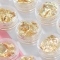 Autumn nail polish gold and silver foil paper multicolor mix and match gel polish nail polish