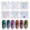 Chameleon Nail polish Holographic Glitter Powder Magic Gold Foil Electroplating Star Glitter Nail Sticker