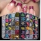 Eternal Life flower mixed Rhinestone nail UV gel polish butterfly Nail polish glitter Stickers