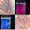 Holographic Butterfly Flakes Nail Art Glitter Sparkle Laser Sequins Tips DIY
