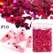 Holographic Laser Nail Glitter Sequins Blue and Pink Color Heart Shape Mixed Size Nail Flake Gel Polish