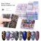 Holographic Laser Nail sticker set retro floral leopard pattern starry style sticker