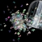 Holographic Letters Sparkling Nail Sequins Glittering Colorful acrylic