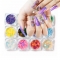 Holographic Nail Art Glitter Sequins Fluorescent Butterfly Autumn Coconut Shaped Laser Flake 