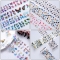 Holographic Winter Christmas Halloween Style Nail Art Transfer Foil Floral Butterfly Mix Nail Slider Decal