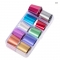 Laser Starry Sky Candy Transfer Nail Sticker Solid Color Marble Retro Style Transfer Paper Foil Set