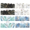 Marble Gradient Water Nail Stickers Texture Smudge Nail Watermark Decals DIY