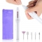 Nail Art Electric Mini Portable Polisher Remove Dead Skin and Nail Polisher Distribute 5 Polished Heads and Trim Nail Set