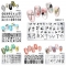 Nail Art Printing Template Christmas Tree Butterfly Style Square Nail stamper