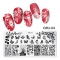 Nail Art Printing Template Christmas Tree Butterfly Style Square Nail stamper