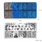 Nail Art Printing Template Christmas Tree Butterfly Style Square Nail stamper