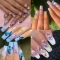 Nail Foil Water Transfer Sticker Color 3D Size Butterfly And Flower Mix Nail Adhesive