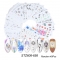Nail Stickers Set Mixed Floral Geometric Gold and silver stickers Fruit Nail Art Water Transfer Decals