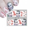 Skull Bone grimace Water Nail Stickers Halloween theme Big Eye Horror Decals