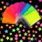 Summer Fluorescent Star Shape And Size mixed Sequins Nail Painted Piece 3D Neon Light Sequin Gel Polish