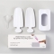 White ABS Double Layer French Powder Box Recycled Nail Powder Storage Box Portable Infiltration Powder Container