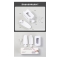 White ABS Double Layer French Powder Box Recycled Nail Powder Storage Box Portable Infiltration Powder Container